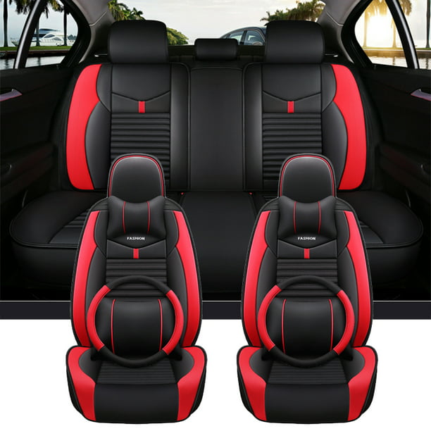 NEW Style Luxury Soft PU Leather Car Seat Covers Front Back Seat Cover Set